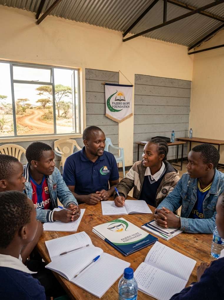 A group discussion around a table — where ideas are shared, questions are asked, and futures take shape.